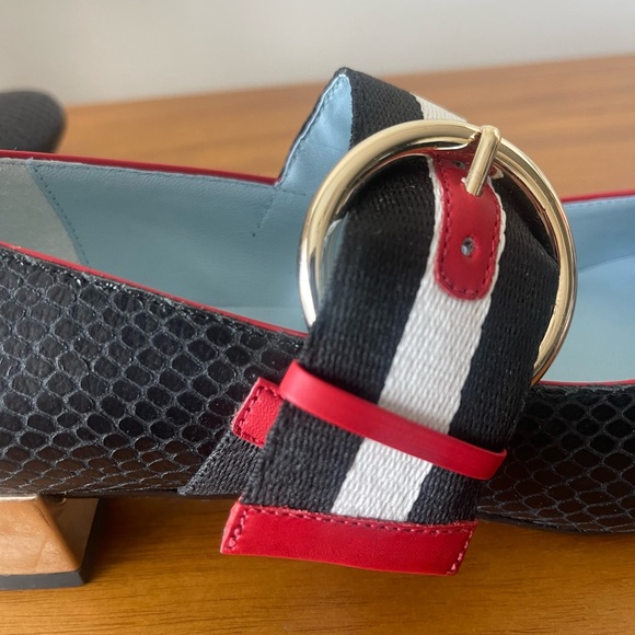 NIB Frances Valentine Katy Snake Printed Leather Maryjanes Size 8.5 - Picture 13 of 15